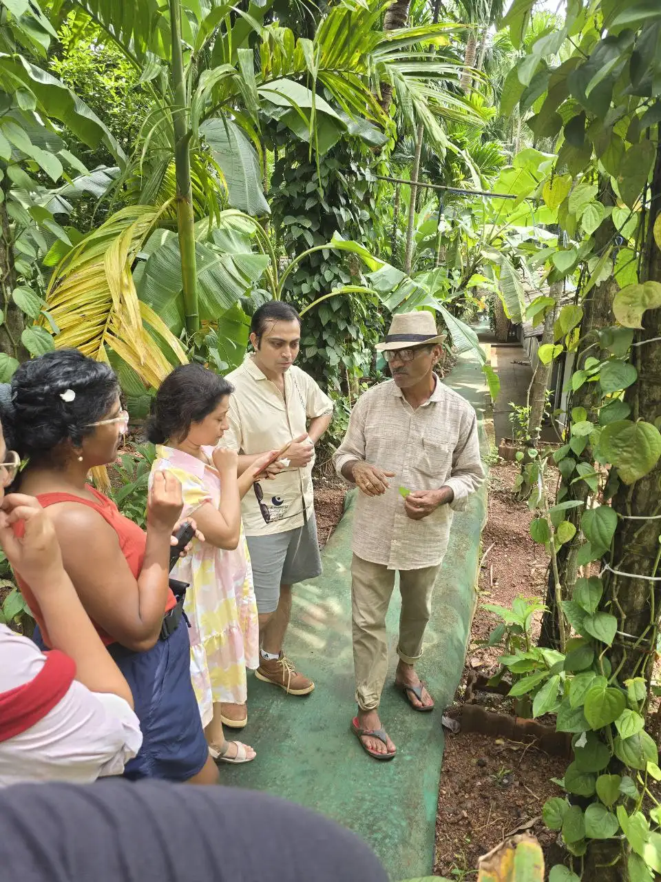 Local host at a Goan spice farm